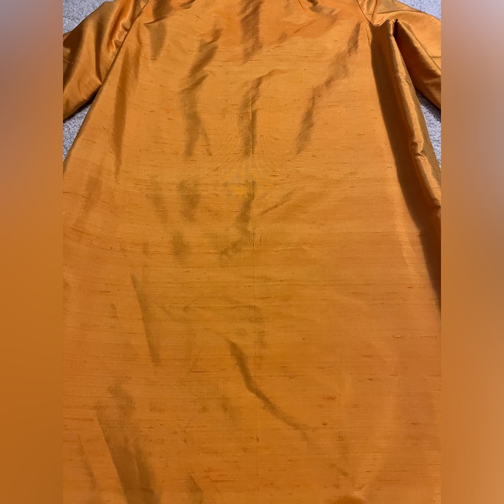 CUSTOM TAILORED 100% SILK COAT, SMALL (0-4) - Picture 8 of 8